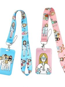 New Doctor Nurse Student Bus Card Needle Injection Lanyard Mobile Phone Strap Weaving Belt Work Badge Mobile Phone Lanyard