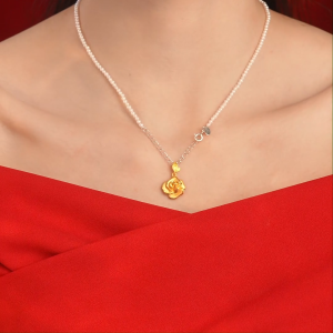 CHOW TAI FOOK 999 24K Pure Gold Pendant Rose F234678