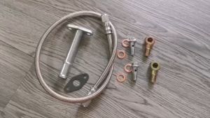 ชุดสายถักและท่อไหลกลับเทอร์โบ น็อตน้ำมันรูใหญ่ แถมฟรีประเก็นท่อไหลกลับ