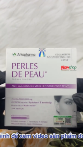 Nước uống collagen marin 5000mg Perles De Peau Arkopharma hộp 10 ống dưỡng ẩm đẹp da ngừa lão hóa