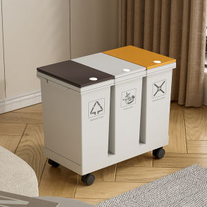 TONGGUMO | Pedal Step with Wheels Garbage Bin for Kitchen and Bathroom