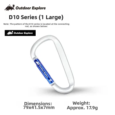 Lockable D-Shaped Quick Hook Durable Anti-Lost Carabiner Aluminum