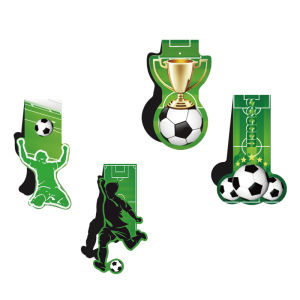 4pcs Football Magnetic Bookmarks Sports Football Bookmarks Book Marker Clip Planner Bookmark Clip Magnetic Page Markers