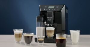 Máy Pha Cà Phê Tự Động Delonghi Eletta Capucchino EVO 46.860.B Delonghi Coffee Machine Máy Pha Cafe Espresso Cappucino 2L Nhập Đức