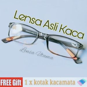 KACAMATA BACA PLUS SUPER FOKUS LENSA KACA / KACA MATA RABUN DEKAT PRIA WANITA