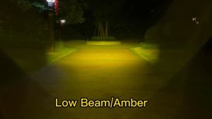 Mini Driving Lights Full Set: Waterproof High & Low Yellow/White LED Headlight & 3 Way Switch