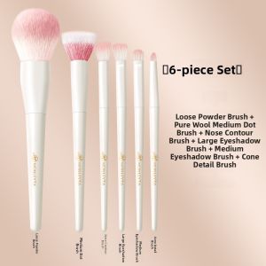 MONLEYTA | Portable Mini Size Wool Animal Hair Blush Brush Compact Powder Highlighting Cheekbone Shading Makeup Brush By MONLEYTA