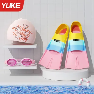YUKE | Training Swim Fins for Kids and Adults Short Silicone Fins