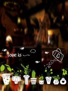 Modern Minimalist Glass Door Collision Protection & Adhesive Decorative Advertising Word Stickers for Flower Shop