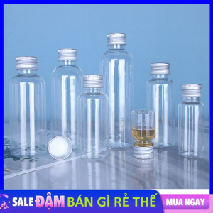 Combo 10 Chai Nhựa NẮP NHÔM 30ML 100ML - Chai Chiết Mỹ Phẩm  Tonner Tiện Lợi - Chai Nhựa Pet Chiết Dầu Gội Du Lịch - Chai Lọ Mỹ Phẩm