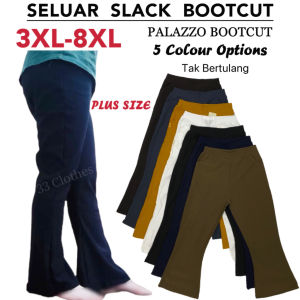 3XL-8XL Seluar Slek Wanita palazo Bootcut Long Slack Pants women Slek Kerja Wanita ladies casual bootcut slack