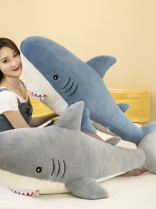 Gối Bông Nhung Cá Mập Lớn Mềm Mại Cho Phòng Ngủ Gối Chơi Búp Bê Lông Cừu Dễ Thương Cho Bé Gái Gối Nhồi Bông Lông Cừu Thoải Mái Cho Bé Trai Và Bé Gái