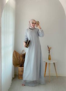 Tille Doti Mix Velvet Gamis Gaun Kondangan prewedding Tunangan Gamis O