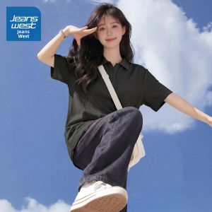 Jeanswest | Áo Polo Tay Ngắn Màu Trắng Phong Cách Học Sinh