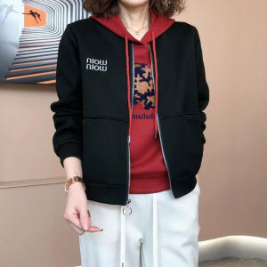 Spring 2024 Slimming Fashionable Casual Womens Sweatshirt Baseball Shirt Anti-Aging Jacket Mommy Style Short Outerwear