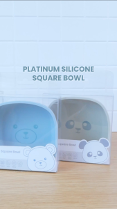 Little Giant SILICONE SQUARE BOWL | Mangkuk Wadah MPASI | Silicone Platinum