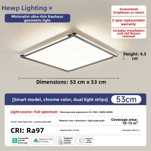 HUIPU ZHAOMING | Luxury Minimalist Square Ceiling Light
