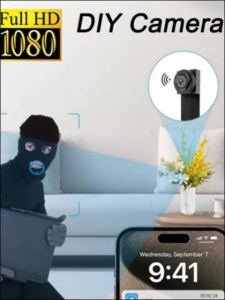 Mini WiFi Spy Camera 4K HD Wireless Hidden Cam with Night Vision Motion Sensor Remote View Home Security Surveillance Indoor Outdoor
