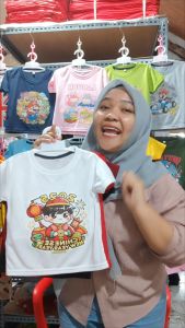 Code8.id DTF2 Baju Atasan Anak Imlek CNY Sincia Karakter Cowo Topi Bulet 1 - 10 Tahun