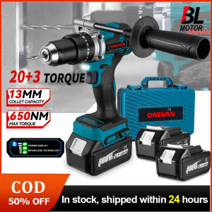 💥สต๊อกกรุงเทพ💥เครื่องมือเจาะไฟฟ้าไฟฟ้าสว่านไขควงไร้สาย650มม. สว่านกระแทกไม่แปรงถ่านไฟฟ้า13มม. สำหรับแบตเตอรี่ Makita 18V