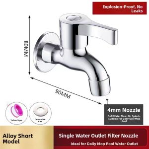 Quick Open Stainless Steel Kitchen Faucet Core Valve for Mop Sink Washing Machine Home Use Bathroom Hardware Tap