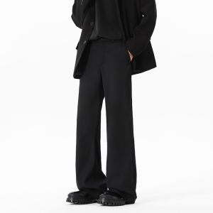 TUCANO | Spring New American Style Black Straight Loose Fit Trousers