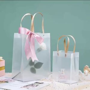 PVC Loot bag Small gift bagBbags for gifts Clear paper bag PVC hand bag Transparent bag women Y27