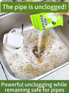80g Drainage Clog Remover 10pcs Specialized Drain Cleaner Powder Toilet Bowl Clogged Remover Dissolves Waste Prevents Clogging Fast Results