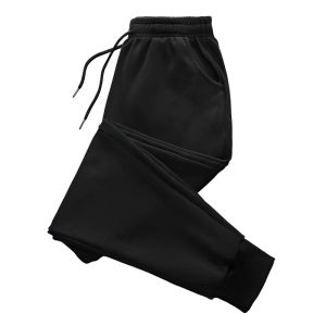 Quần Thể Thao Nam Màu Trơn Chất Liệu Polyester Kiểu Dáng Thể Thao Đường Phố Tập Gym Có Dây Rút Cạp Trung Bình Dài Đến Mắt Cá Chân.
