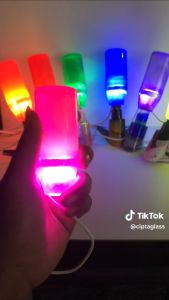 SHIFT KNOB MUTIARA UKURAN 10 CM DENGAN LAMPU LED UNTUK MOBIL MANUAL MATIC TANPA KUNCI TOMBOL