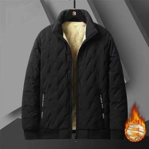 Cotton-Padded Coat for Men Cashmere Winter Baggy Coat Fleece Lined Padded Warm Keeping Men Windproof Waterproof Casual Jacket Coat