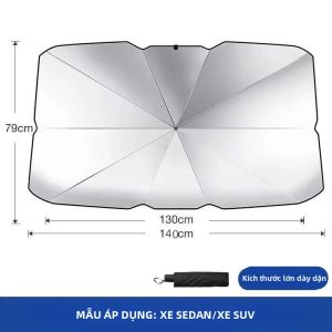 Ô Che Nắng Ô Tô Gấp Gọn Chắn Nắng Kính Chắn Gió Phía Trước Phụ Kiện Chống Nắng Mùa Hè Chất Liệu Vải Không Dệt 100% Sợi Polyester