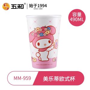 Meileti Baby Girl Cartoon Bowl And Cup Set Child Feeding Utensils Three-dimensional Cartoon Design Durable Melamine Material