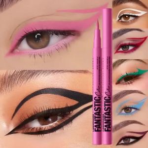Matte Dark Red Eye Liner Makeup White Liquid Eyeliner Quick-Drying Waterproof Long-Lasting Eyeliner Pencil 12 Color Eye Cosmetic