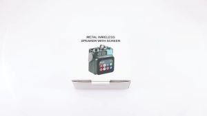 Wireless Portable Speaker Bluetooth-compatible Metal Mechanical Speaker With LED Display Screen RGB Desktop Subwoofer Support