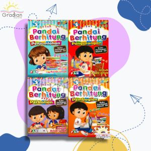 Buku Anak Pandai Berhitung Penjumlahan Pengurangan Perkalian Pembagian - Buku berhitung TK PAUD