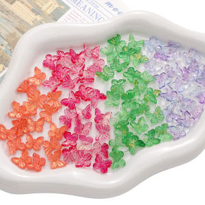 10ชิ้นเครื่องประดับสไตล์โบราณลูกปัดแก้วผีเสื้อสร้อยคอประดับจิวเวลรี่ทำ DIY ต่างหูสร้อยคอเสน่ห์