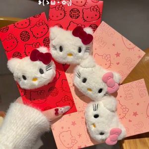 🔥10+Style🔥Kawaii Hello Kitty Red Envelope Chinese Money Bags Party Fvors 3D Plush Hello Kitty Christmas 2026 New Year Money Bags Gifts Hongbao Angpao