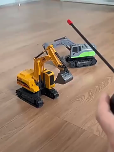 รถขุดบังคับ 2.4G รถบังคับ 1:20 วัสดุโลหะผสม รถแม็คโครบังคับ รถดั้มบังคับ รถของเล่นเด็ก แม็คโครบังคับ