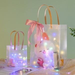 10PCS Pvc Loot Bag Small Gift Bag For Gifts Clear Paper Bag Pvc Tote Bag Transparent Bag Women Bag