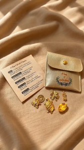 A Bag of Wealth Charms Feng Shui Lucky Amulet Set Golden Tortoise Money Frog for Abundance & Success