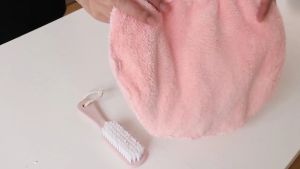 Mũ trùm đầu chất liệu siêu mềm thấm hút nhanh khô hình gấu hoạt hình dễ thương