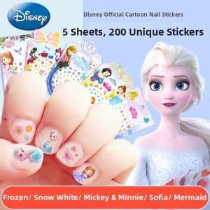 GLUECHEE | Frozen Elsa Princess Glowing Nail Stickers