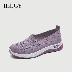 IELGY 2025Fashionable purple casual soft-soled lightweight single shoes breathable and comfortable pearl mules women