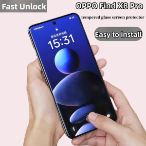 Brother Huang OPPO Find X8 Pro Full Glue Tempered Glass Screen Protector Full Coverage • 3D Curved Edge • Fast Fingerprint Unlock 9H Hardness • Shockproof • Scratch-Resistant