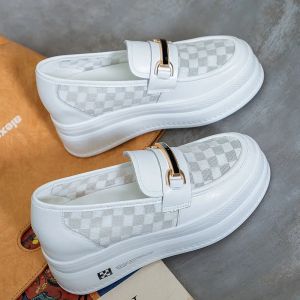 White Nurse Shoes Womens Spring Autumn Soft Bottom Breathable Non-Tiring Anti-Odor Anti-Slip Doctor Shoes Thick Heel Heightening Medical Shoes