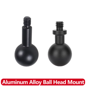 Aluminum Alloy Ball Head Mount Adapter With 1/4"-20 Threaded for GoPro Hero 13 12 11 10 9 Insta360 X5 X4 DJI OSMO Action Cameras
