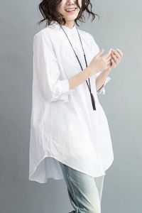 Womens Loose Long Sleeve Shirt Versatile Basic Layering Spring Autumn plus Size Mid-Length BF Style Knitted Butterfly Knot