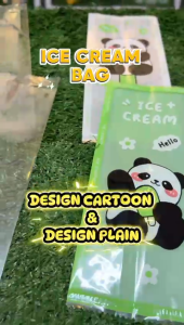100pcs Platik aiskrim Popsicle | Popsicle Ice Cream Plastic | Aiskrim Disposable Plastic Bag | Ice Pop Bag | 冰淇淋包装袋