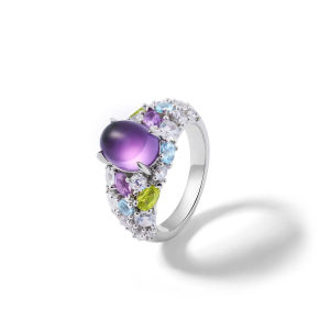 Ciga Long | Camellia Twelve Flower Gods Ice Purple Crystal Jewelry Gift